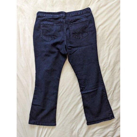 NYDJ Bootcut Mid-Rise Tummy-Control Dark Wash Denim Jeans Women's 20WP - Picture 2 of 9